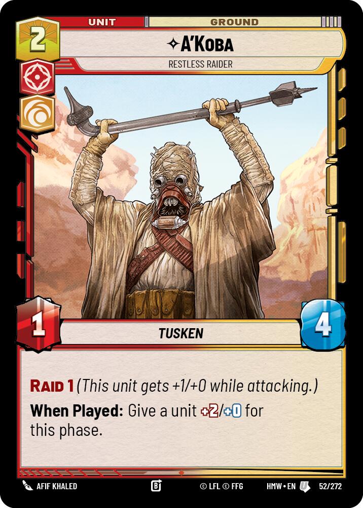 A'Koba - Restless Raider (Homeworlds #52/272)