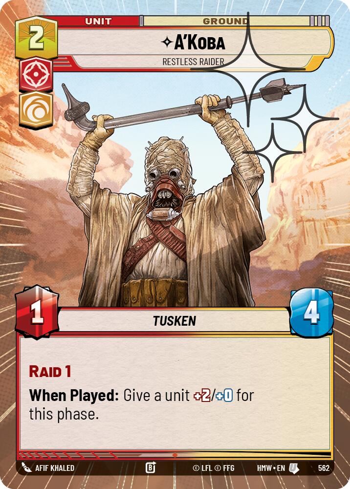 A'Koba - Restless Raider (Hyperspace Foil) (Homeworlds #562)