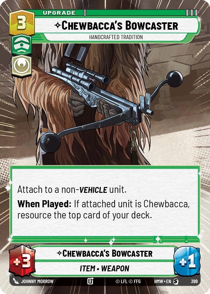 Chewbacca's Bowcaster - Handcrafted Tradition (Hyperspace) (Homeworlds #399)