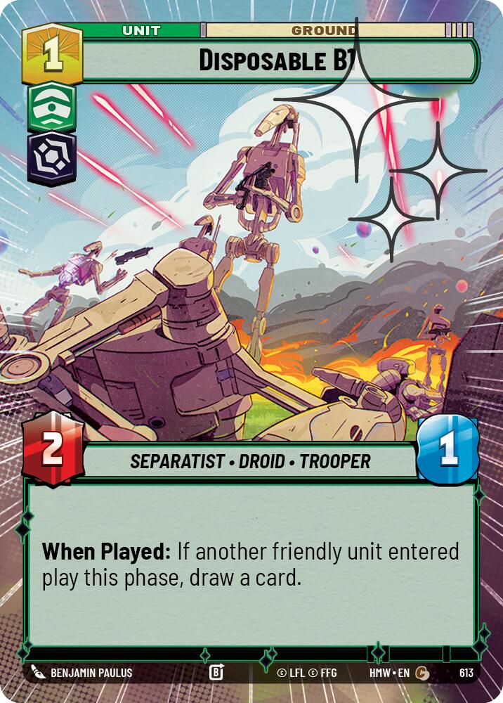 Disposable B1 (Hyperspace Foil) (Homeworlds #613)