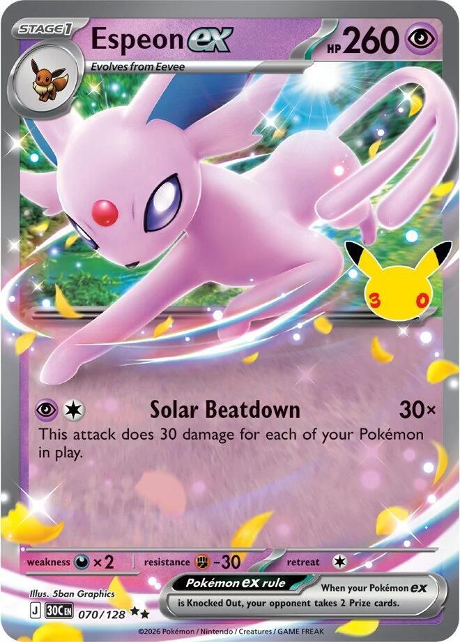 Espeon ex - 07/128 - ME: 30th Celebration (30C)