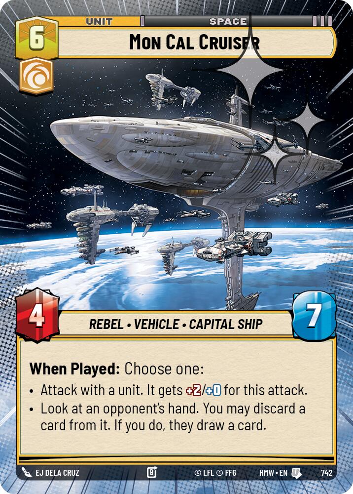 Mon Cal Cruiser (Hyperspace Foil) (Homeworlds #742)
