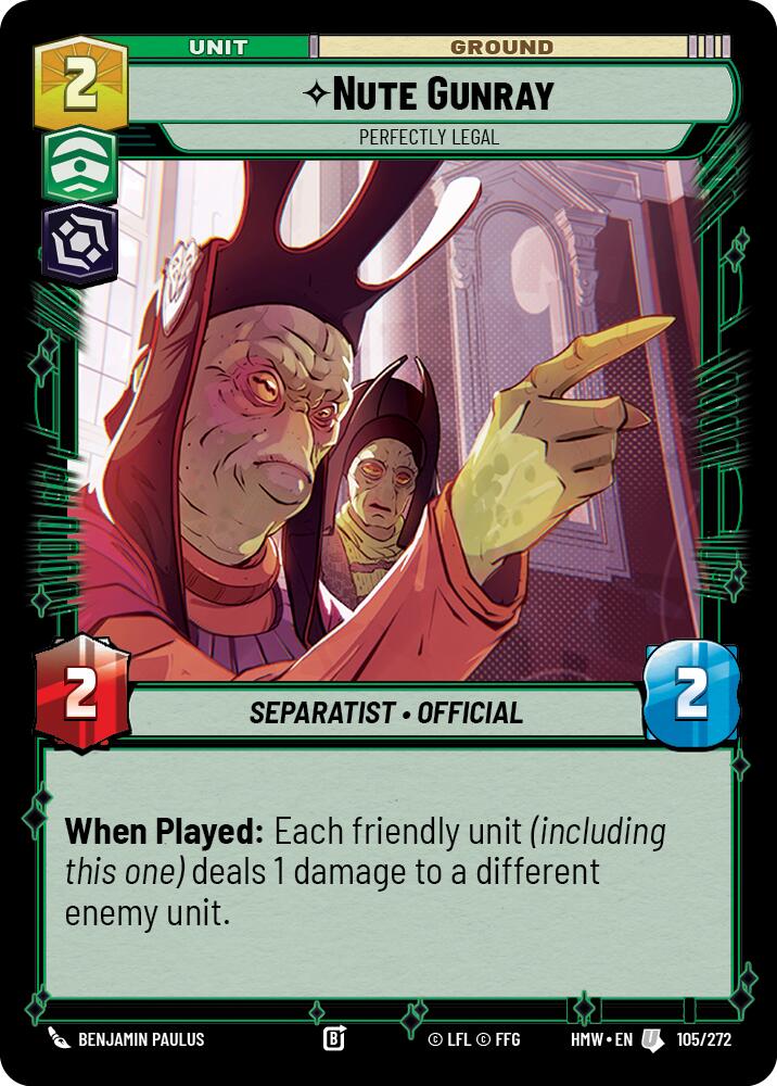 Nute Gunray - Perfectly Legal (Homeworlds #105/272)
