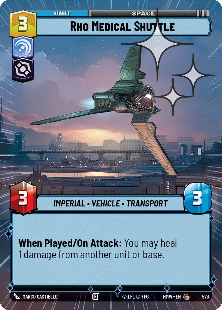 Rho Medical Shuttle (Hyperspace Foil) (Homeworlds #573)