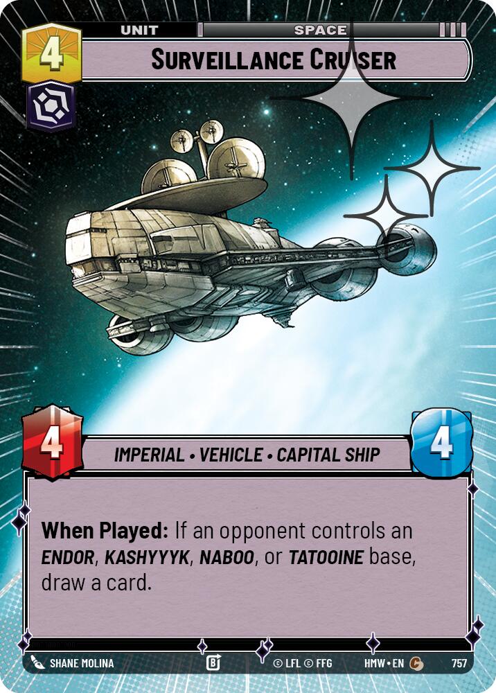 Surveillance Cruiser (Hyperspace Foil) (Homeworlds #757)